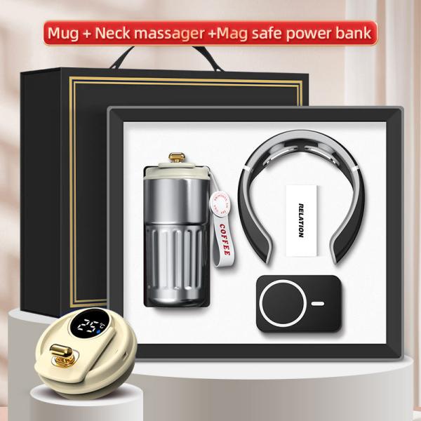 Banco de energía personalizado del Massager de la taza de la caja de regalo del logotipo 3 en 1