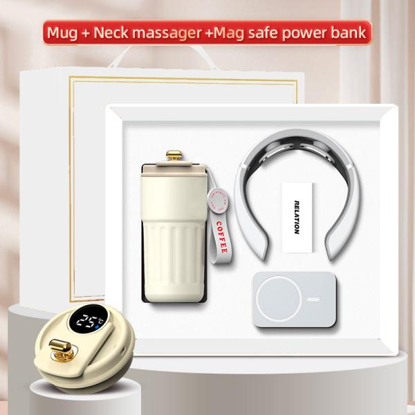 Banco de energía personalizado del Massager de la taza de la caja de regalo del logotipo 3 en 1 Banco de energía personalizado del Massager de la taza de la caja de regalo del logotipo 3 en 1