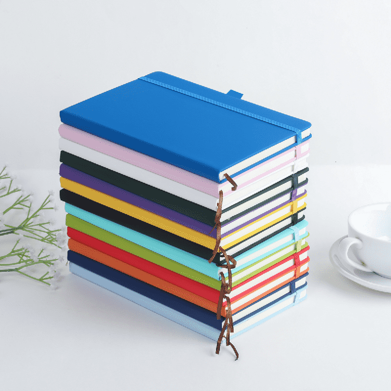 Cuaderno de negocios con banda elástica de cuero PU A5 con logotipo personalizado Cuaderno de negocios con banda elástica de cuero PU A5 con logotipo personalizado