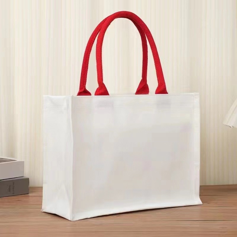 Bolsa de regalo personalizada de lona con asa en contraste