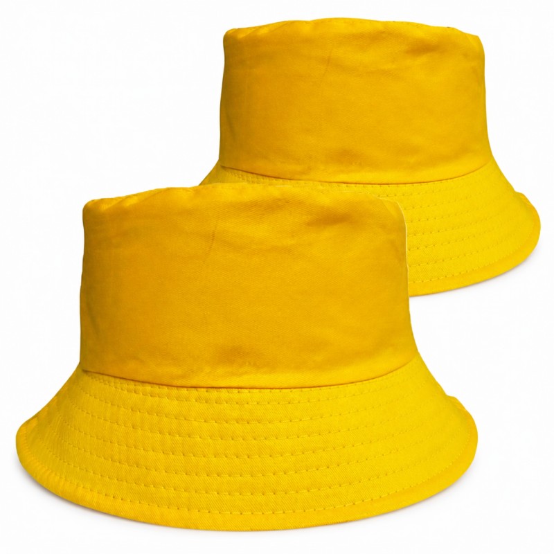 Sombrero de cubo de algodón en blanco con logotipo personalizado