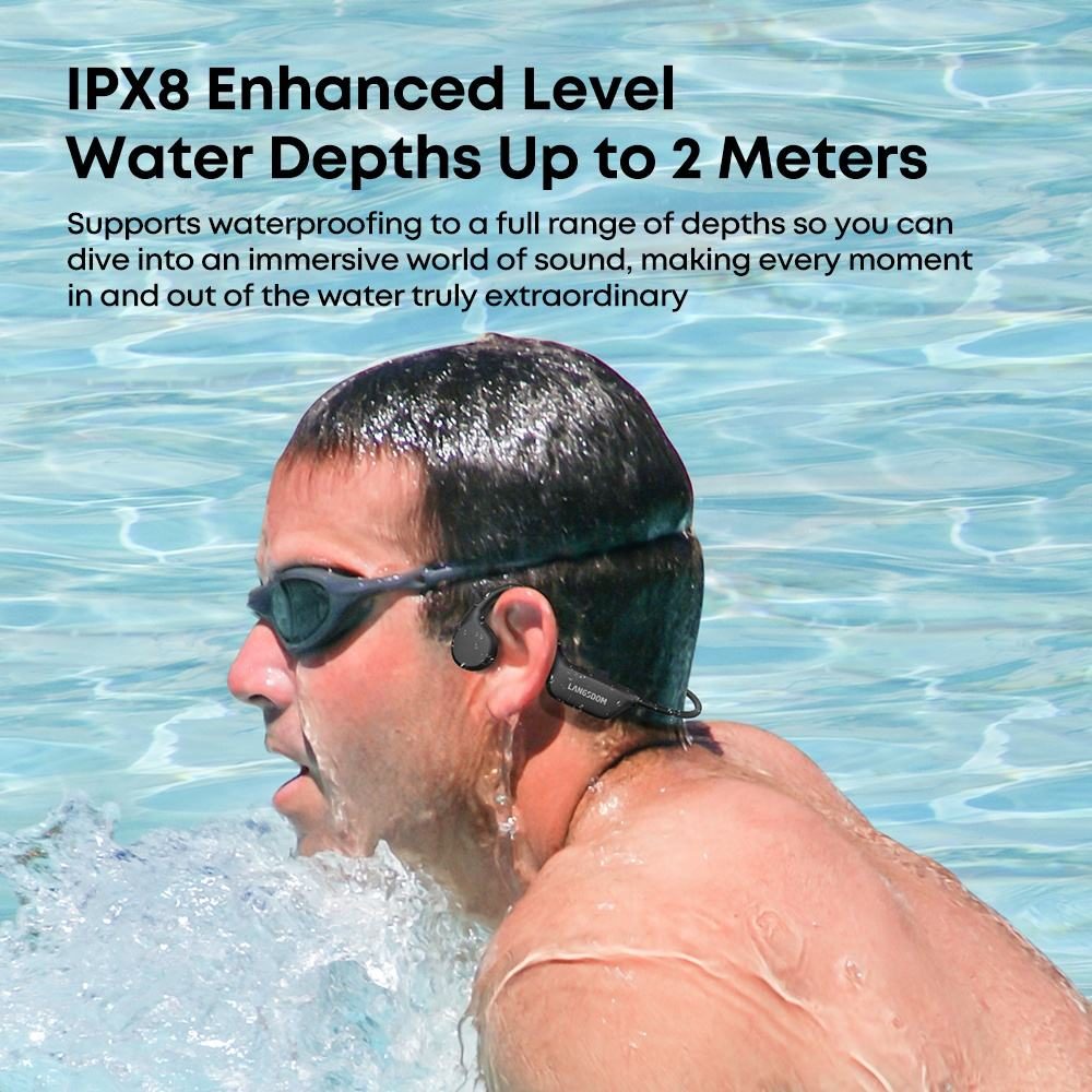 Auriculares de conducción ósea IPX8 16G