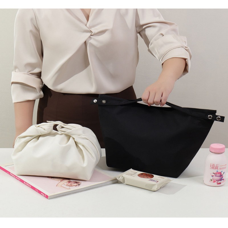 Bolsa de almuerzo de nailon plegable con logotipo personalizado