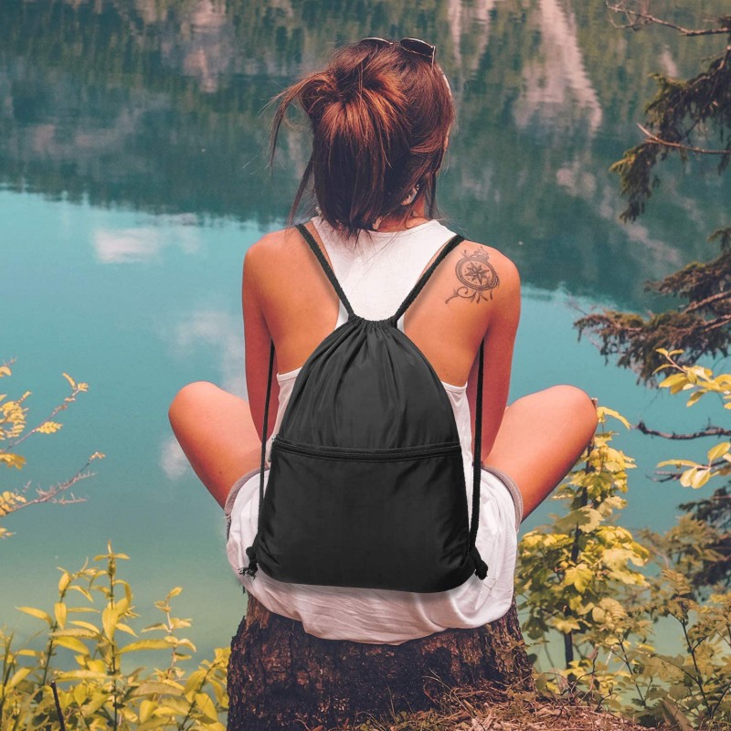 Mochila con cordón y logotipo personalizado Bolsa de deporte Mochila con cordón y logotipo personalizado Bolsa de deporte