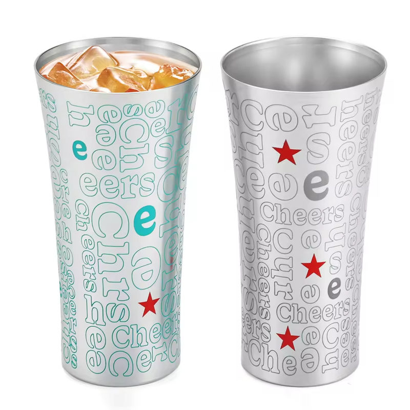 Taza de cerveza de aluminio que cambia de color frío