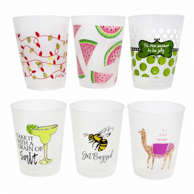 Taza de estadio de plástico esmerilado de 16 oz con logotipo personalizado Taza de estadio de plástico esmerilado de 16 oz con logotipo personalizado