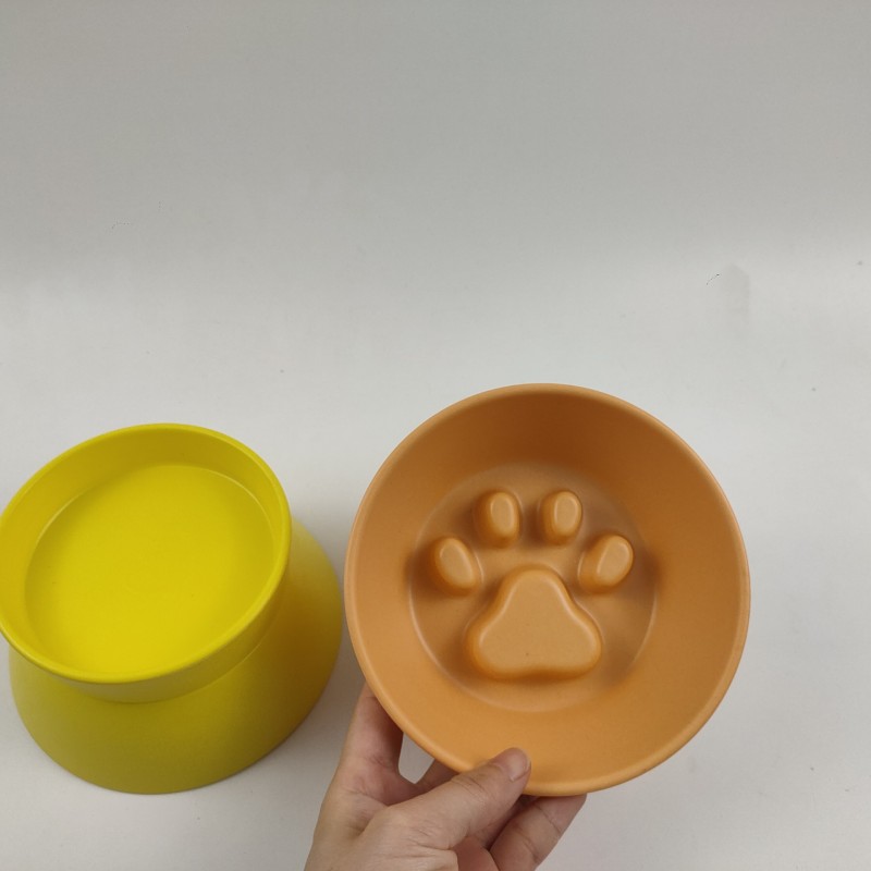 Cuenco elevado para mascotas de melamina de fibra de bambú para alimentación de perros y gatos Cuenco elevado para mascotas de melamina de fibra de bambú para alimentación de perros y gatos