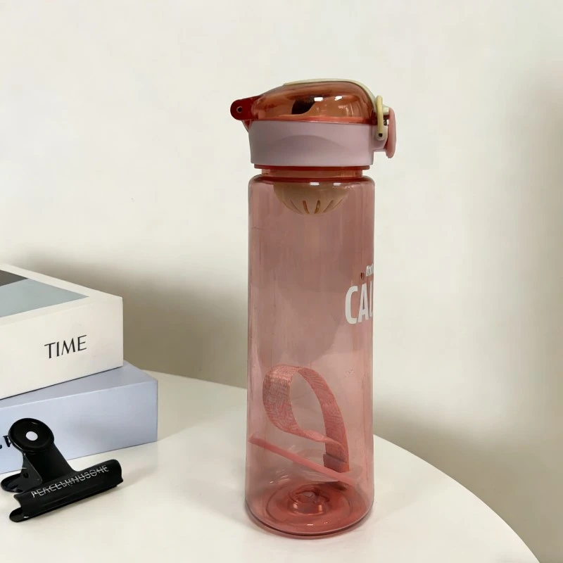 Taza de plástico con red de filtro de cubierta que rebota