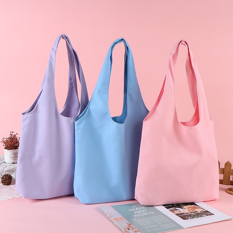 Bolso de mano colorido de lona con hombro personalizado
