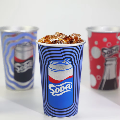 Taza de aluminio que cambia de color personalizada