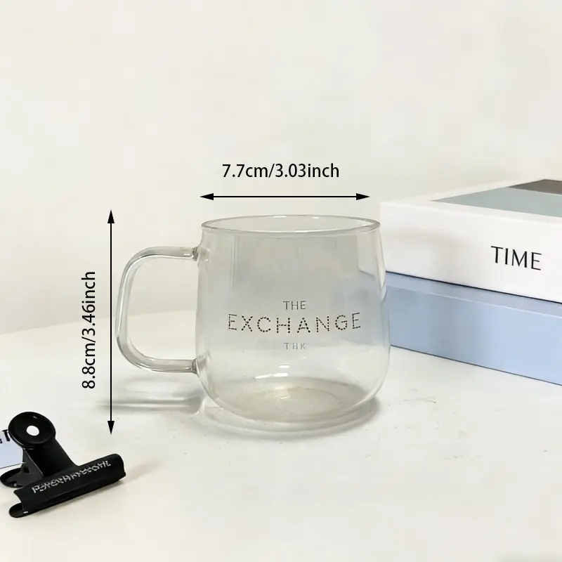 Tazas de vidrio con forma de huevo personalizadas con asas Tazas de vidrio con forma de huevo personalizadas con asas