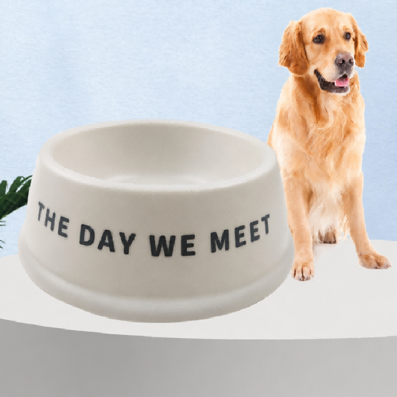 Cuenco para mascotas con logotipo personalizado de fibra de bambú degradable Cuenco para mascotas con logotipo personalizado de fibra de bambú degradable
