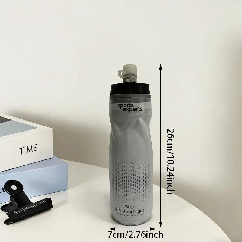 Botellas de agua deportivas de plástico de doble capa