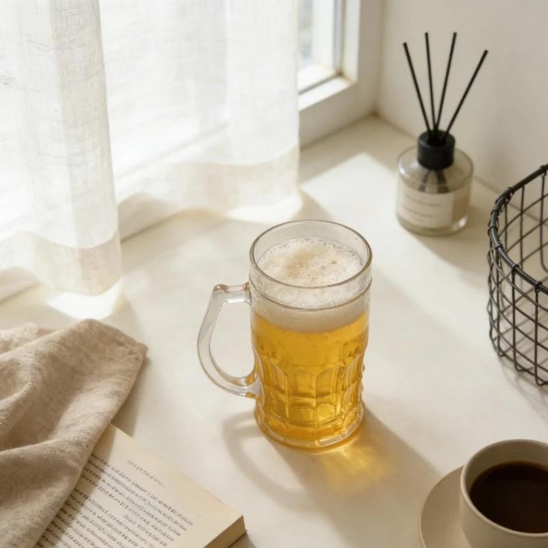 Vaso de plástico de cerveza simulada de doble capa