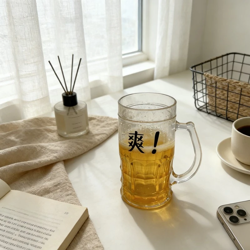 Vaso de plástico de cerveza simulada de doble capa
