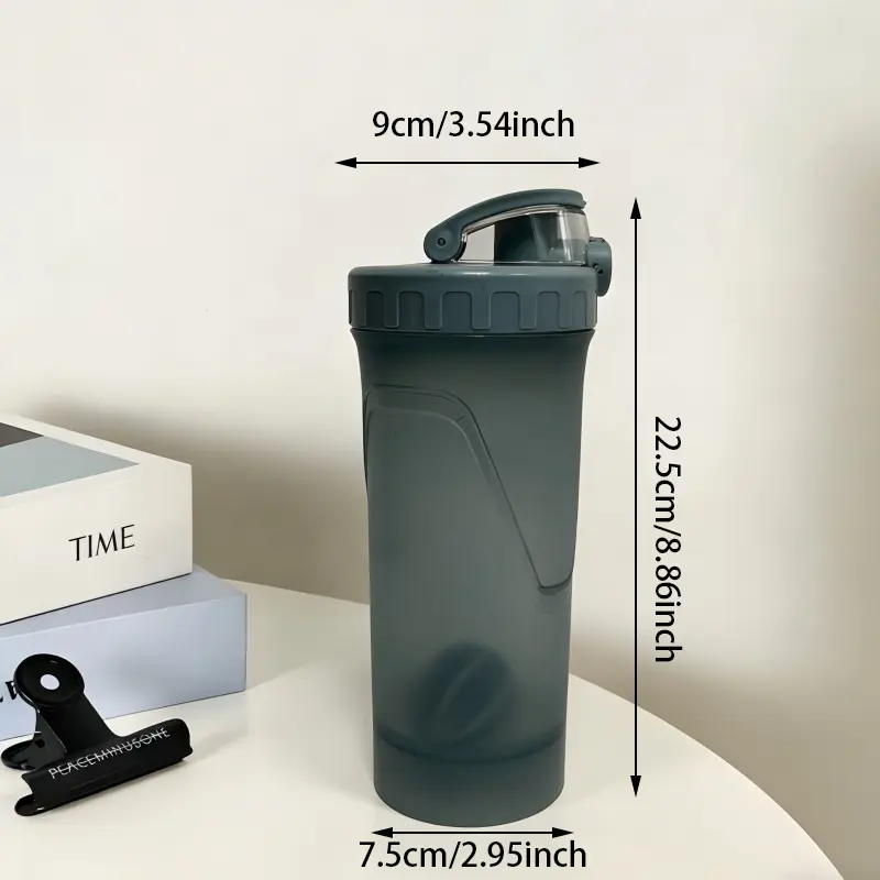 Botella mezcladora de proteínas mate esmerilada