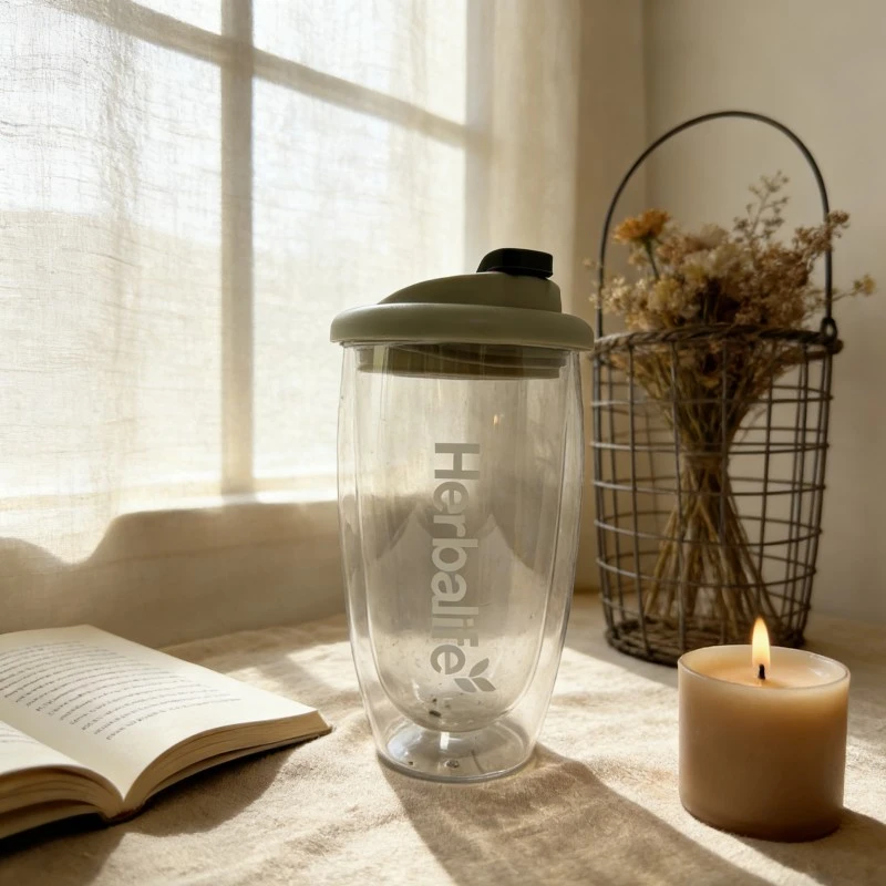 Custom Double Wall Glass Nutrition Shaker