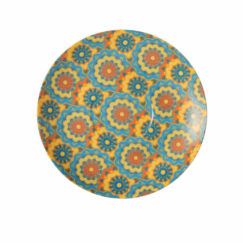Taza de café de cerámica floral con platillo
