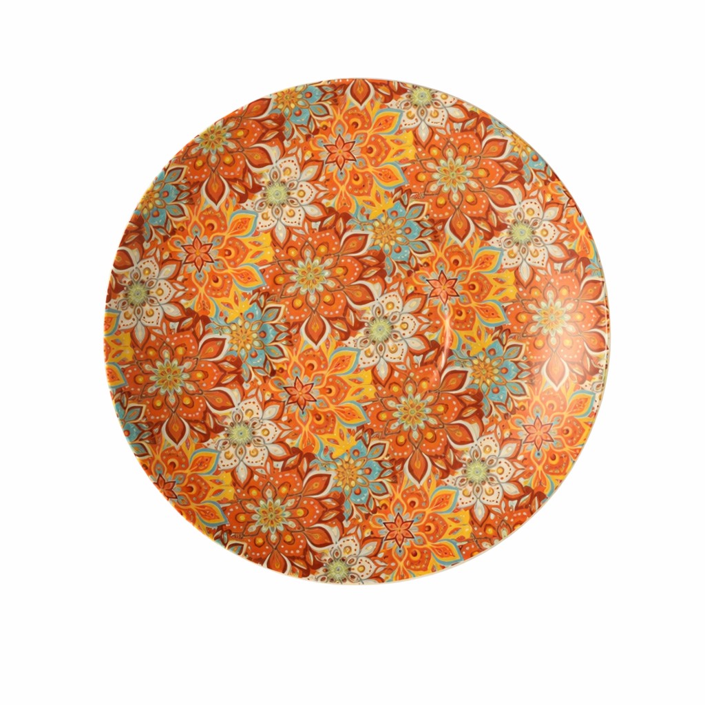 Taza de café de cerámica floral con platillo