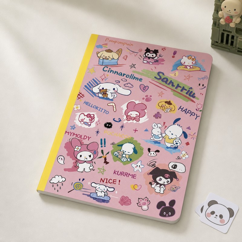 Cuaderno de diario A5 de tapa dura con grafiti de dibujos animados lindo Cuaderno de diario A5 de tapa dura con grafiti de dibujos animados lindo