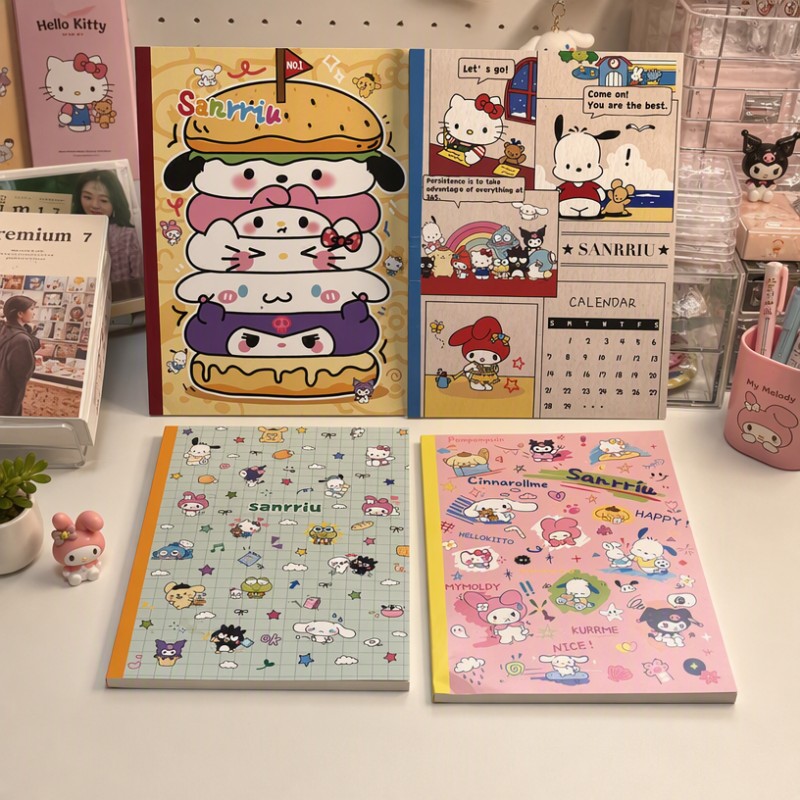 Cuaderno de diario A5 de tapa dura con grafiti de dibujos animados lindo