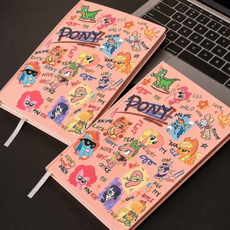 Cuaderno de diario A5 de tapa dura con grafiti de dibujos animados lindo
