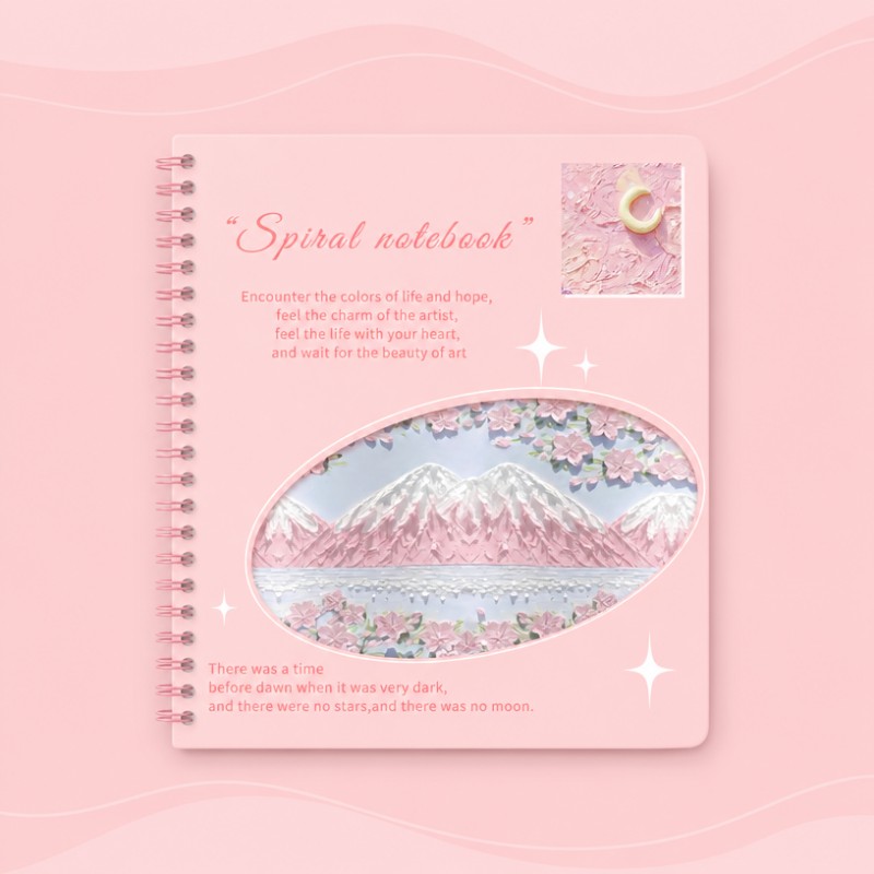 Textura de pintura al óleo A5 Cuaderno de espiral