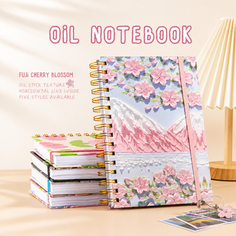 Textura de pintura al óleo A5 Cuaderno de espiral