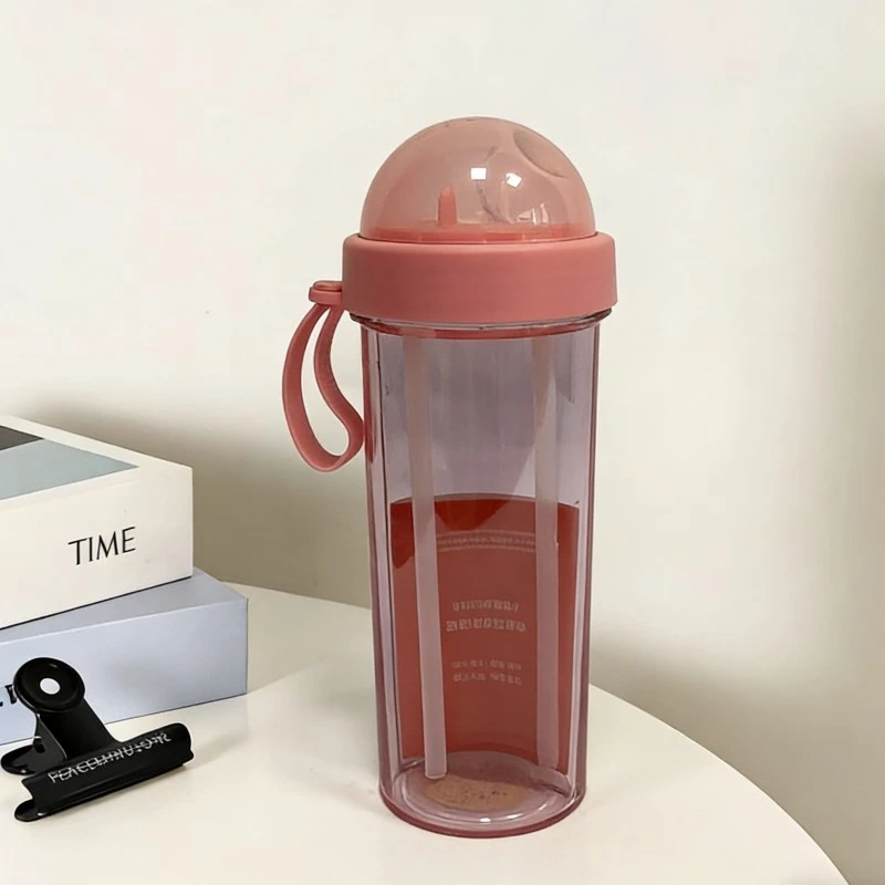 Vaso de plástico de doble bebida separado de una sola capa