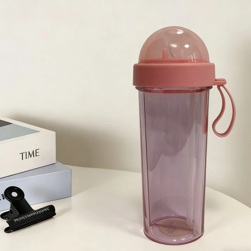 Vaso de plástico de doble bebida separado de una sola capa