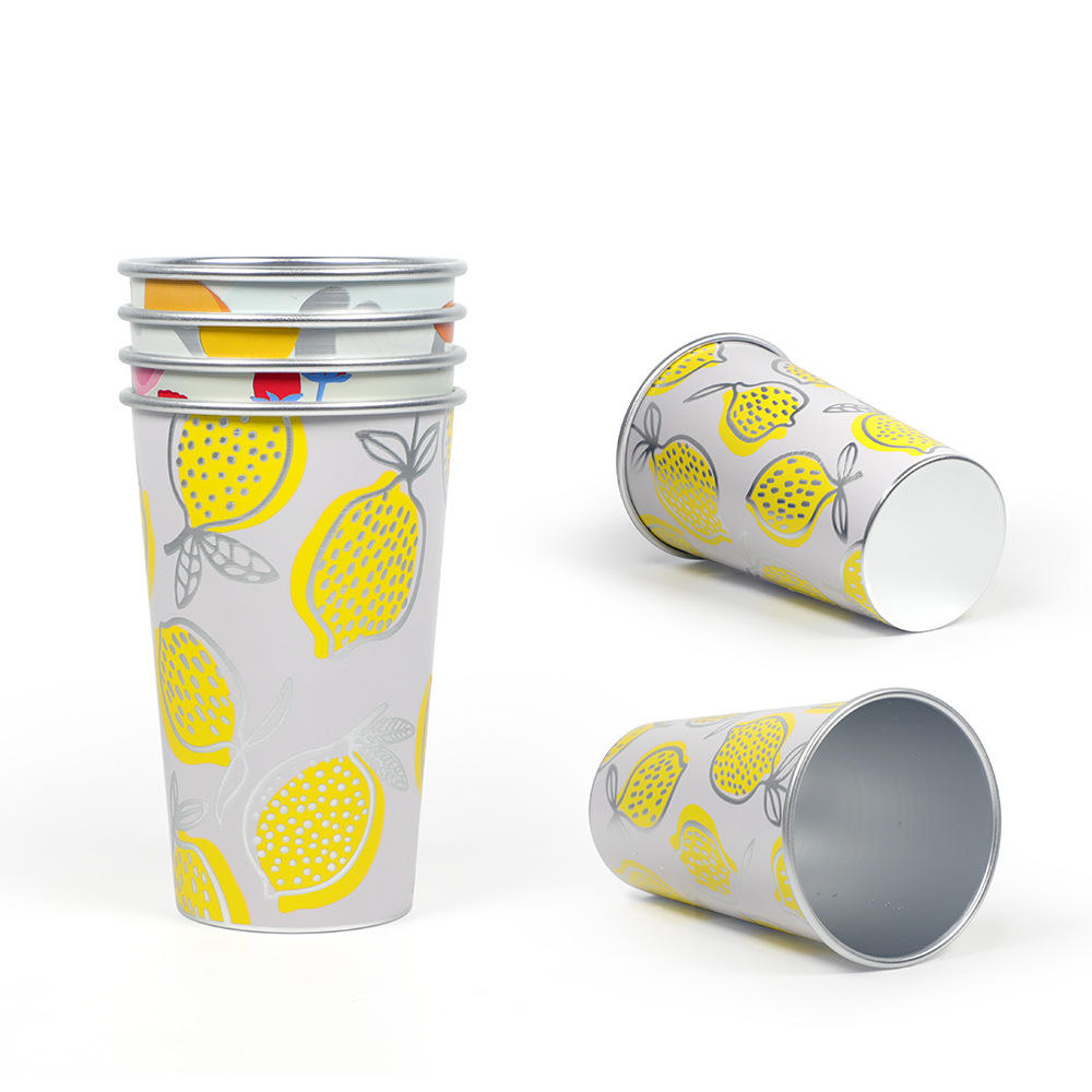 Vaso de fiesta reutilizable de aluminio que cambia de color de 470 ml