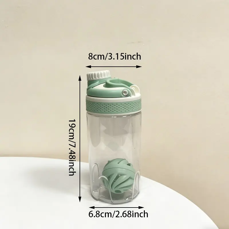 Vaso mezclador de proteínas con agitador en espiral transparente