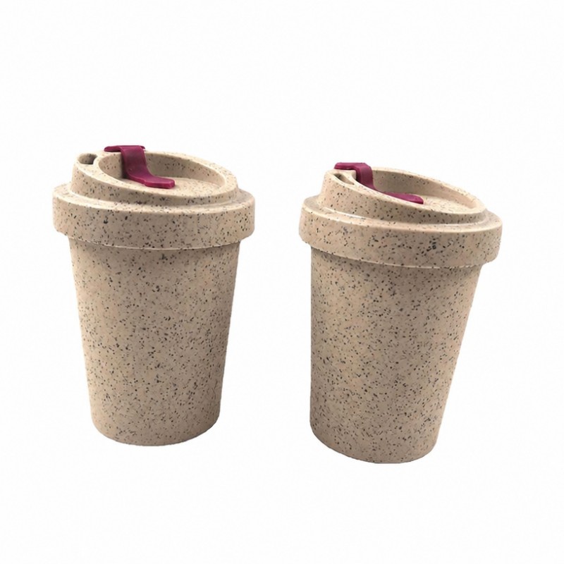 Taza de viaje reutilizable molida de café sostenible de 12 oz Taza de viaje reutilizable molida de café sostenible de 12 oz
